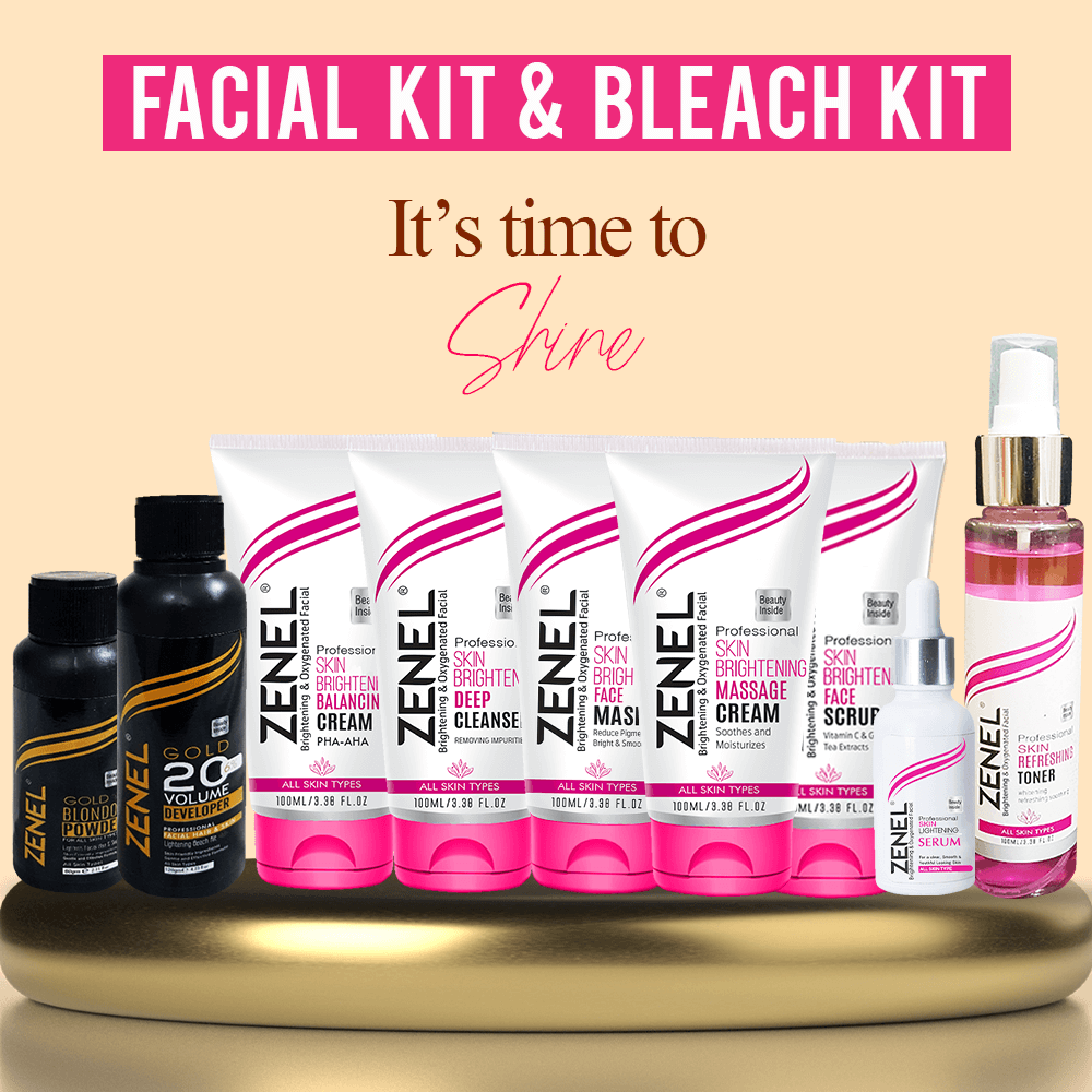 Brightening Facial Kit with Bleach Kit – Zenel